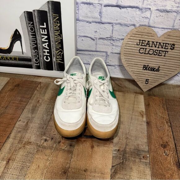 Nike Killshot 2 Lucid Green White Leather Sneakers Shoes 432997-111 Size 10.5 - Picture 6 of 9